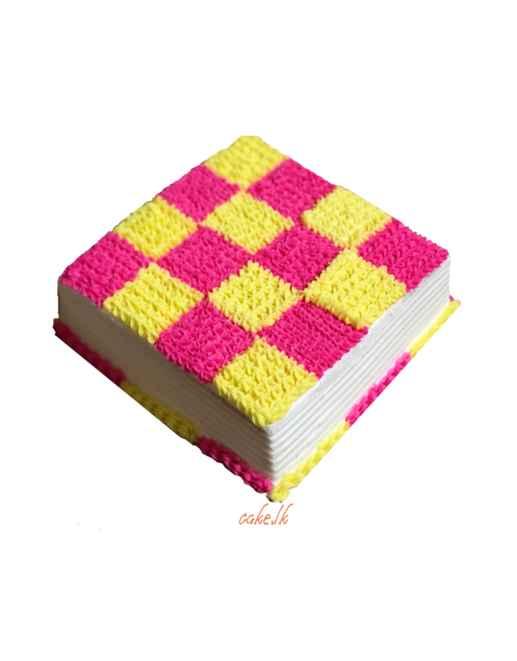 Pink & Yellow Icing Cake 1.5Kg